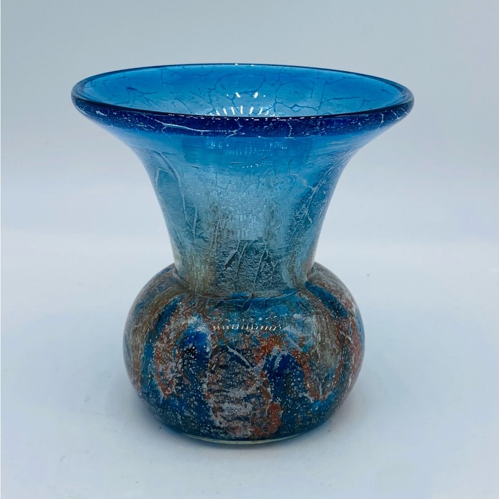 ca.1930’s German WMF Blue Ikora Kristall Squat Vase